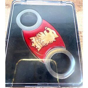 UC Sungrown Cigar Cutter With Lion Logo Design In Metal & Red Finish